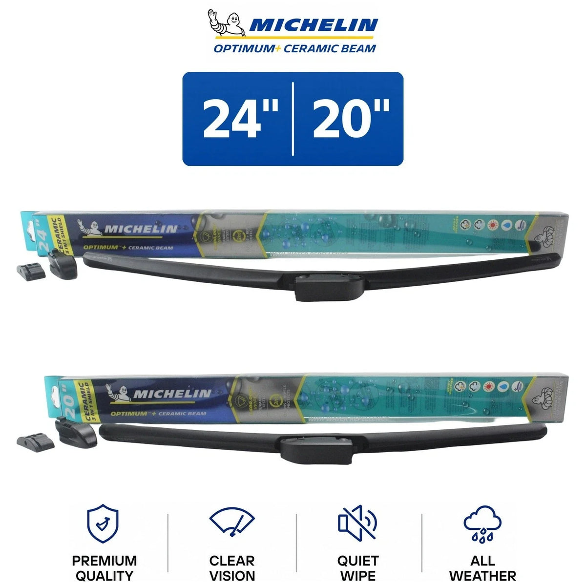 Ceramic Beam Wiper Blades 24"/20" Set of 2 for Toyota Hilux N70
