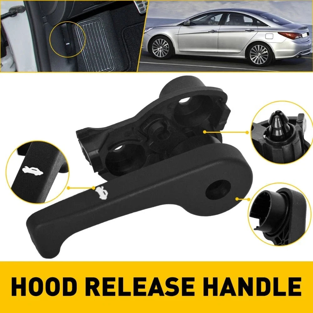 Hood Latch Release Handle & Base for Hyundai Sonata (2011–2019) & Kia Optima (2011–2016)