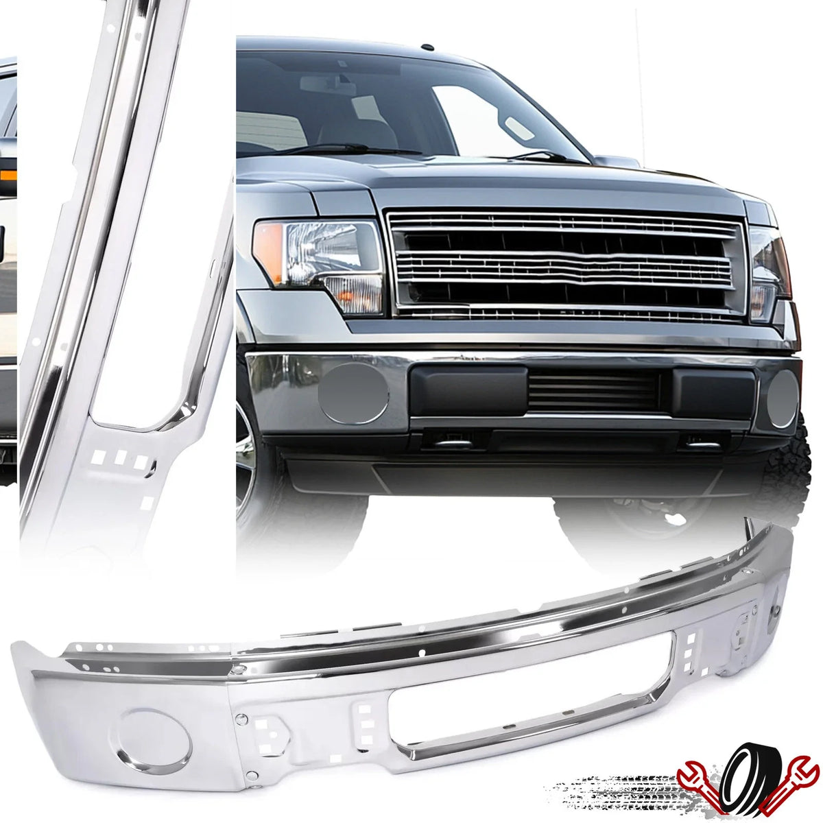 Chrome Front Bumper for Ford F150 (2009–2014)