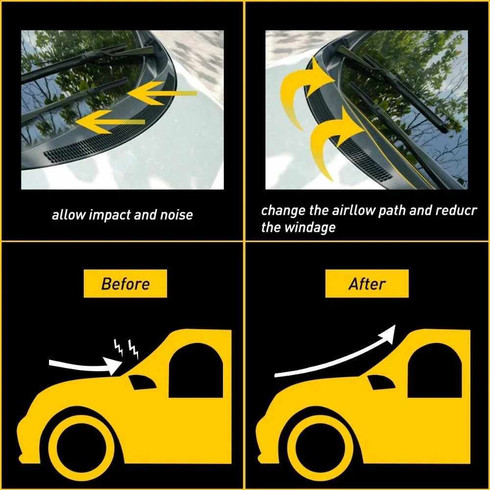 Car Weatherstrip Trim Set of 4 for Front and Rear Window Edges