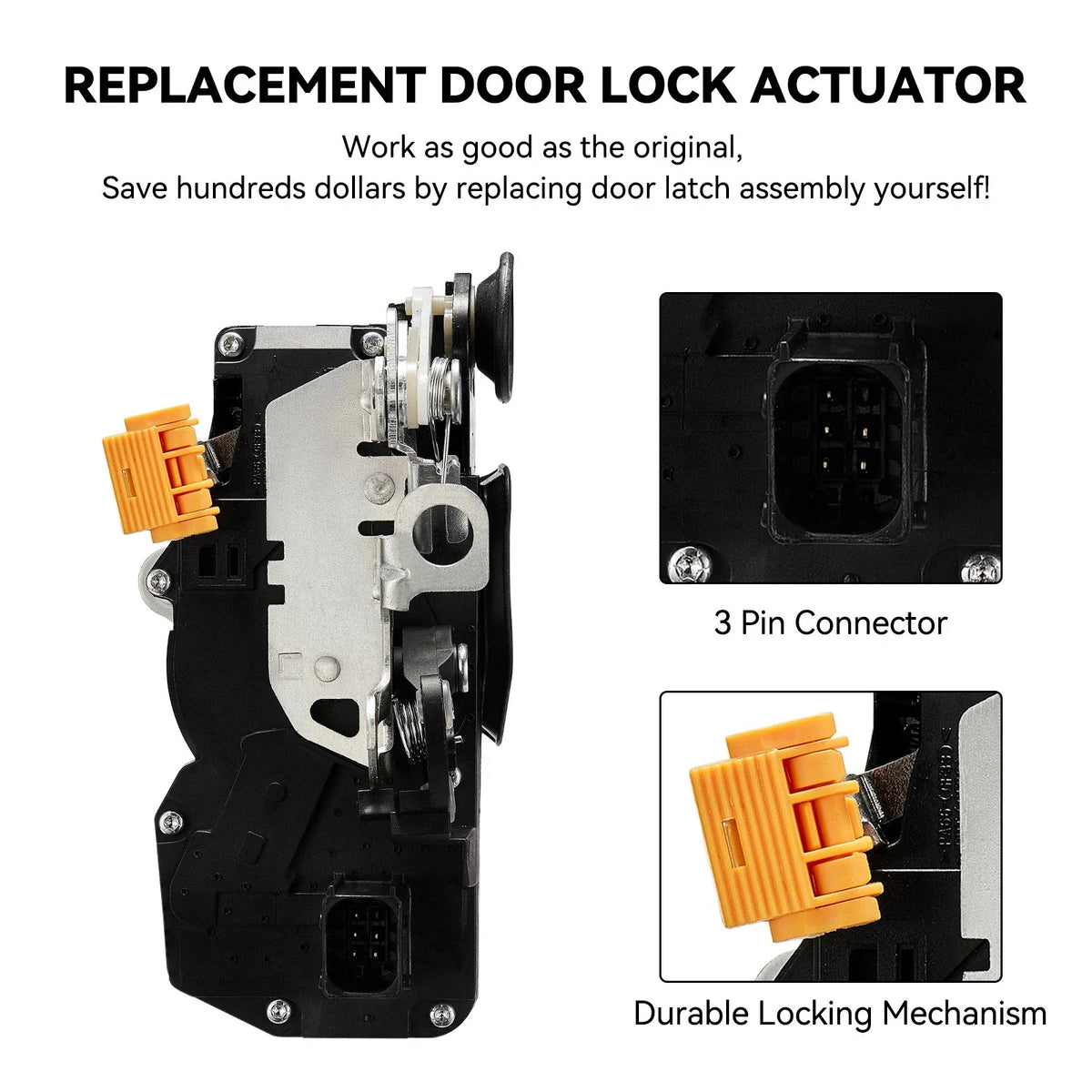 Driver Side Left Rear Door Lock Actuator for Chevy Suburban Tahoe (2007–2014)