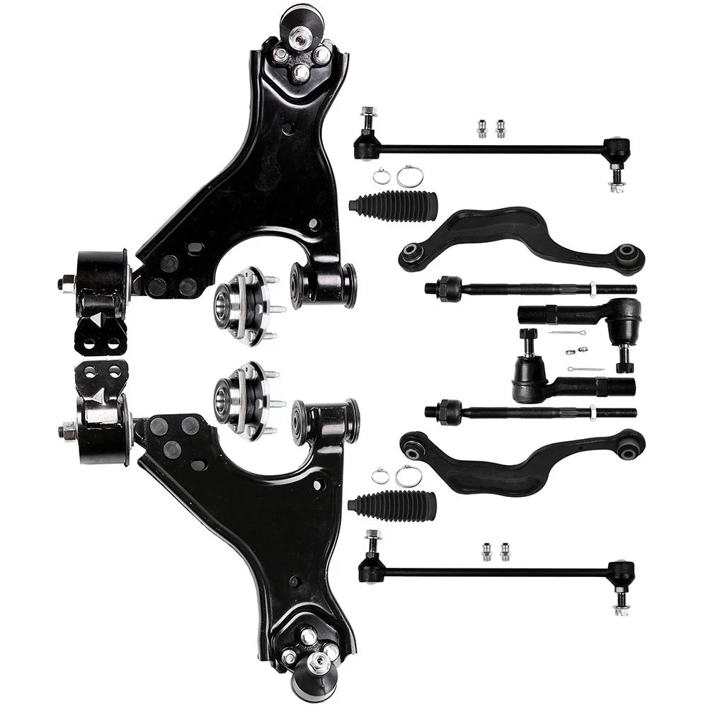 14pcs Control Arm + Wheel Hub Assembly for 2008–2017 Buick Enclave