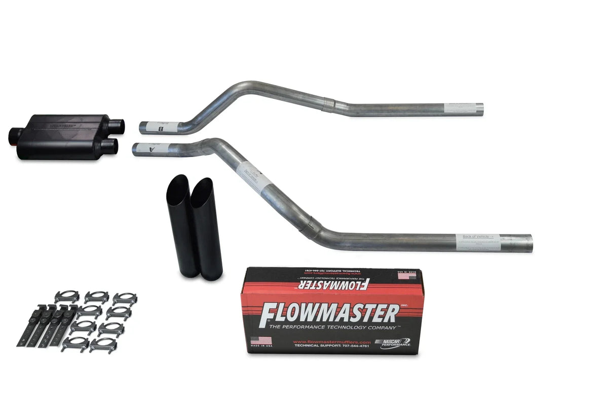 Dual Exhaust Kit for Chevy Blazer (1995–1999) - Flowmaster 40 Series Black Tip