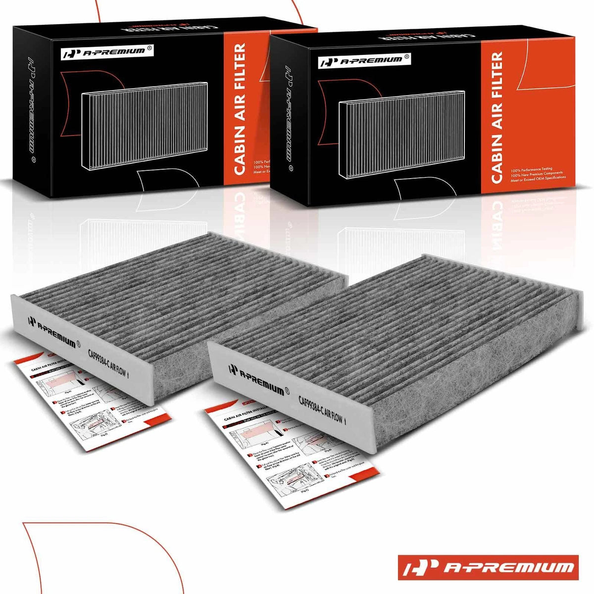 2X Activated Carbon Cabin Air Filter for Nissan Rogue (2014–2022)