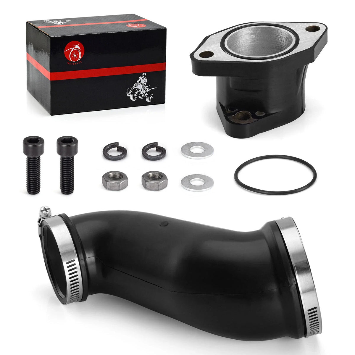 Intake Manifold Boot Joint and Air Box Cleaner for Yamaha Warrior 350 1987-2004