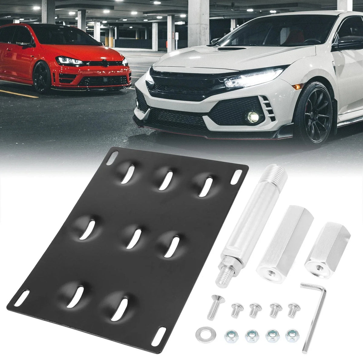 Tow Hook License Plate Bracket Set for Toyota Yaris (Old)