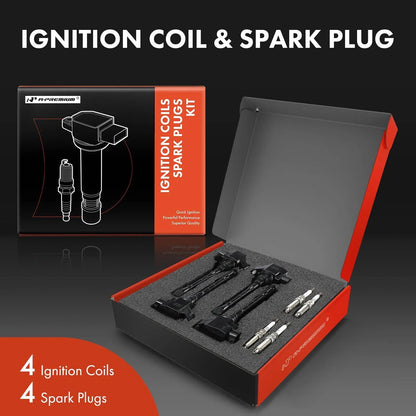4-Pack Ignition Coils and Spark Plugs for Nissan Altima