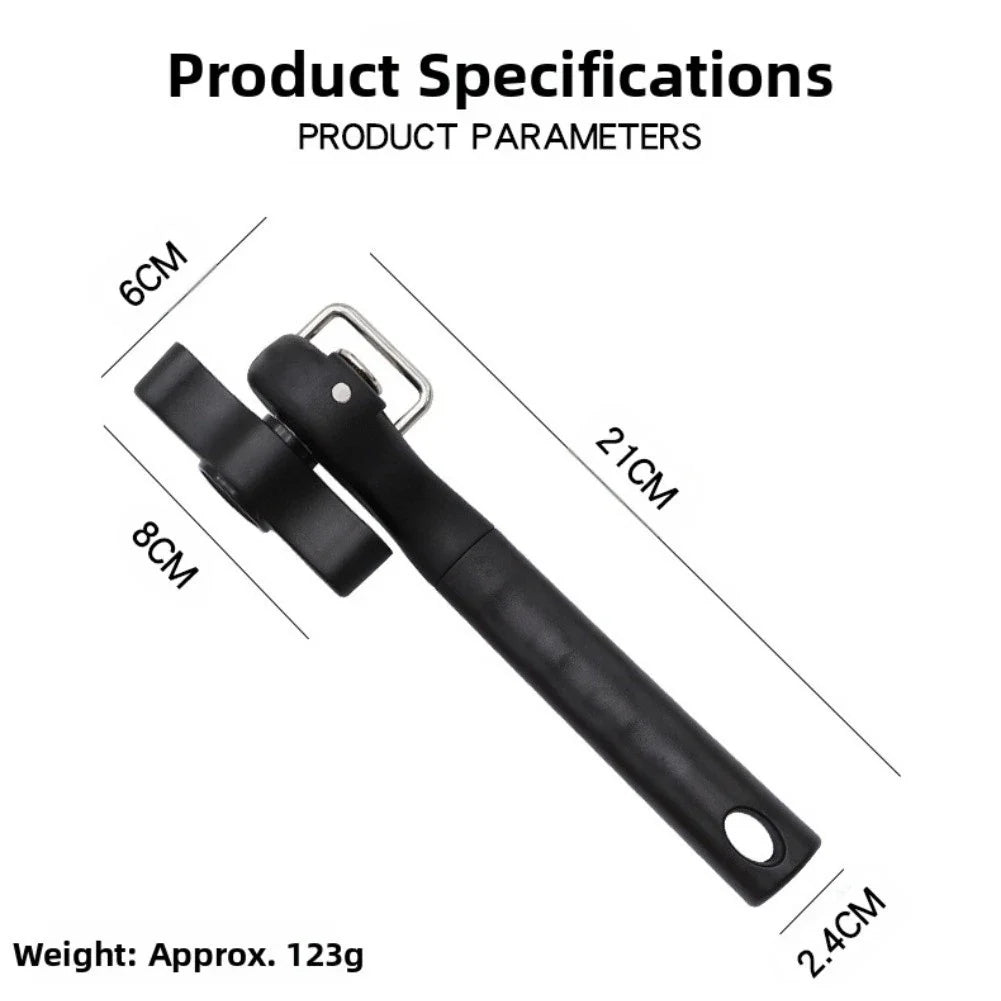 Compact Stainless Steel Can Opener Tool for Cans Lids Bottles