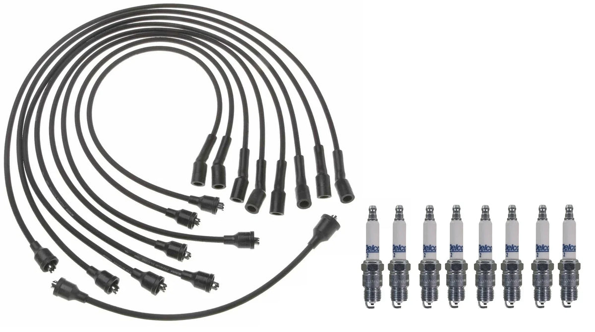 Ignition Wire Set 8 & ACDelco Spark Plugs Kit for Chevy Impala