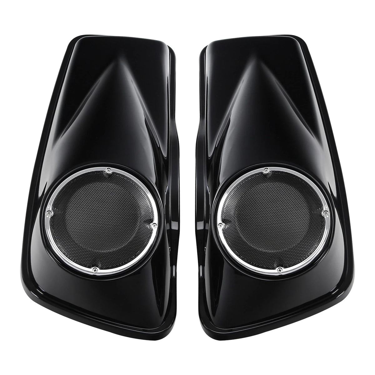 6.5" Vivid Black Saddlebags Speaker Lids for Harley Touring Road Glide (2014–2024)