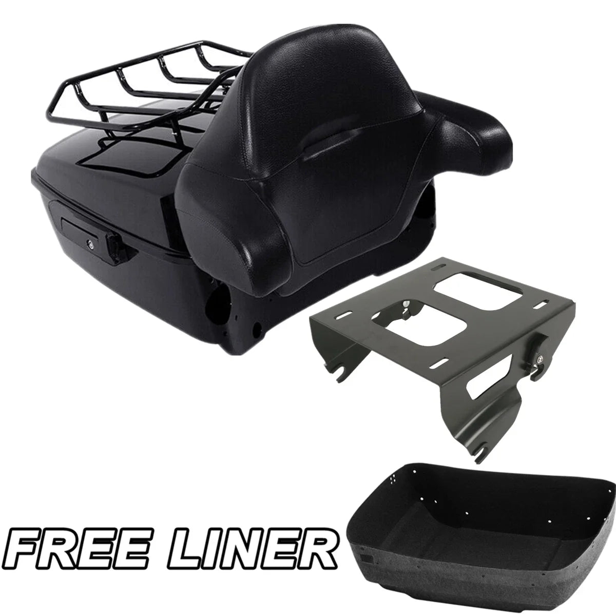 Trunk Backrest Solo Mount Rack for Harley Electra Road Glide 2014-2026