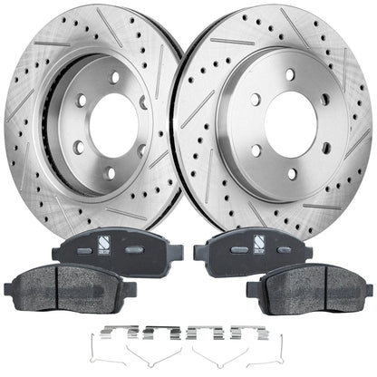 Cross-drilled Brake Pad and Disc Kit for Ford F-150 (2004–2008)