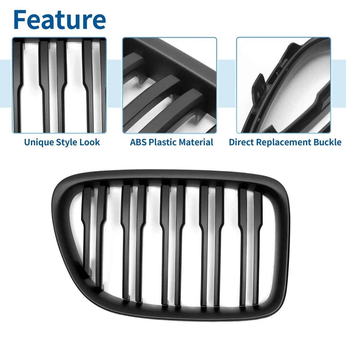 Front Upper Grille Set for BMW X1 (2009-2015) - 1 Pair