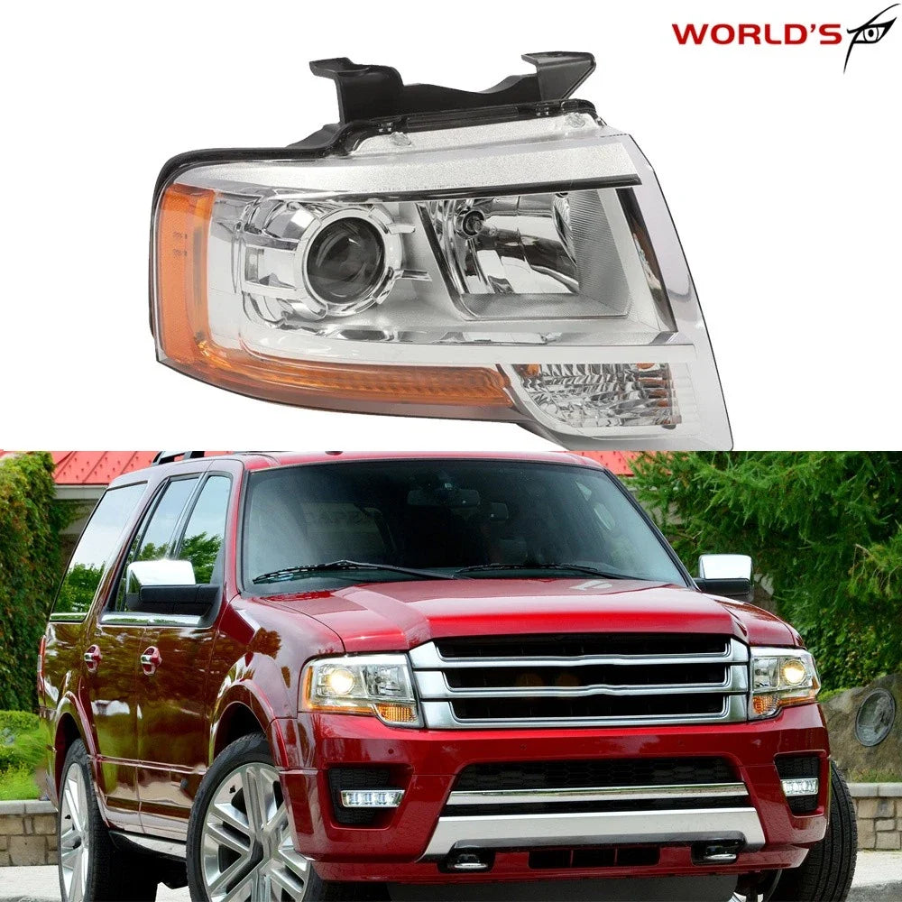 Halogen Projector Headlight for Ford Expedition (2015–2017) Chrome Right