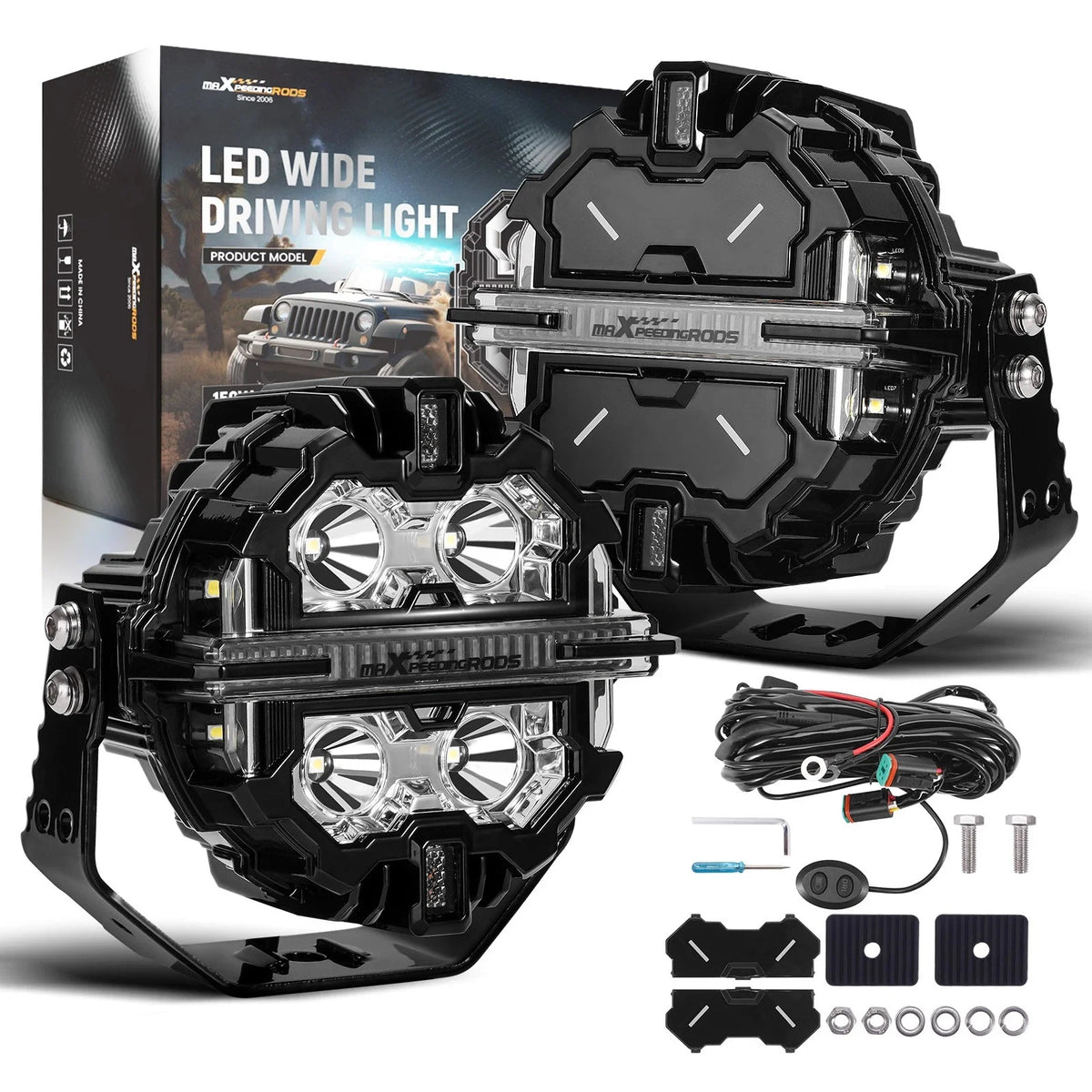 2X 5 Inch LED Work Light Bar Pods for Off Road Vehicle