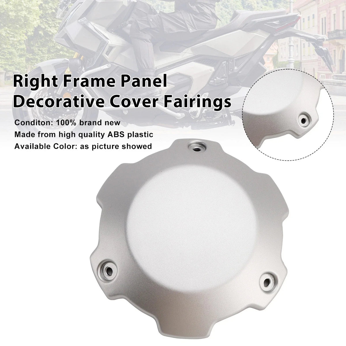 Right Frame Panel Decorative Cover Silver for Honda X-ADV 750 2021-2025