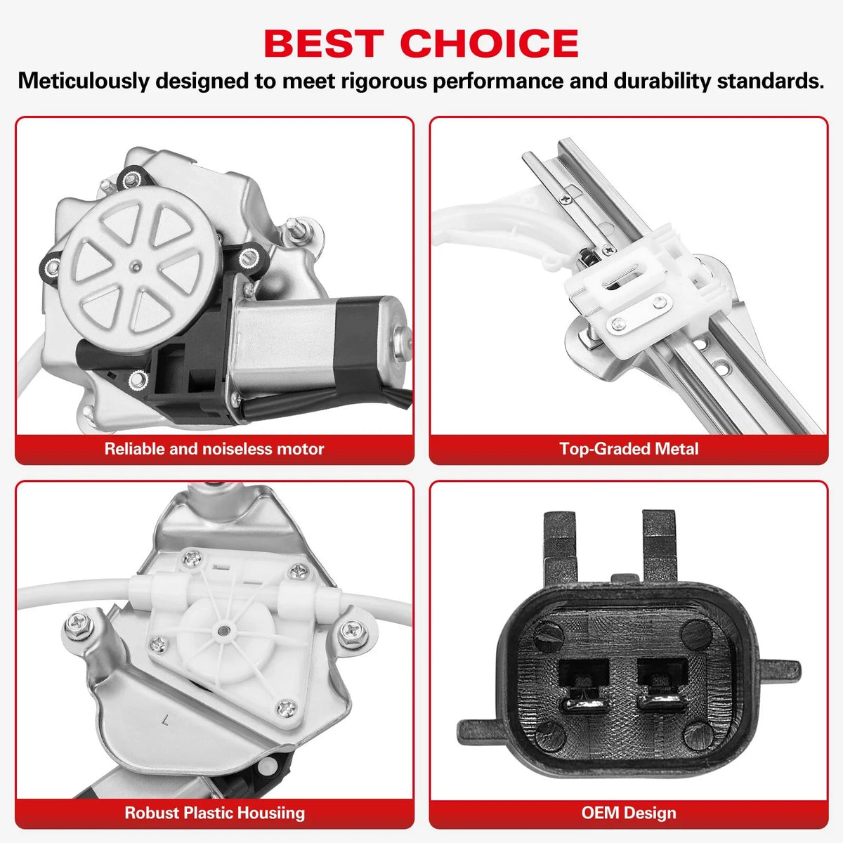 Power Window Regulator w/ Motor for Jeep Liberty (2002–2007)