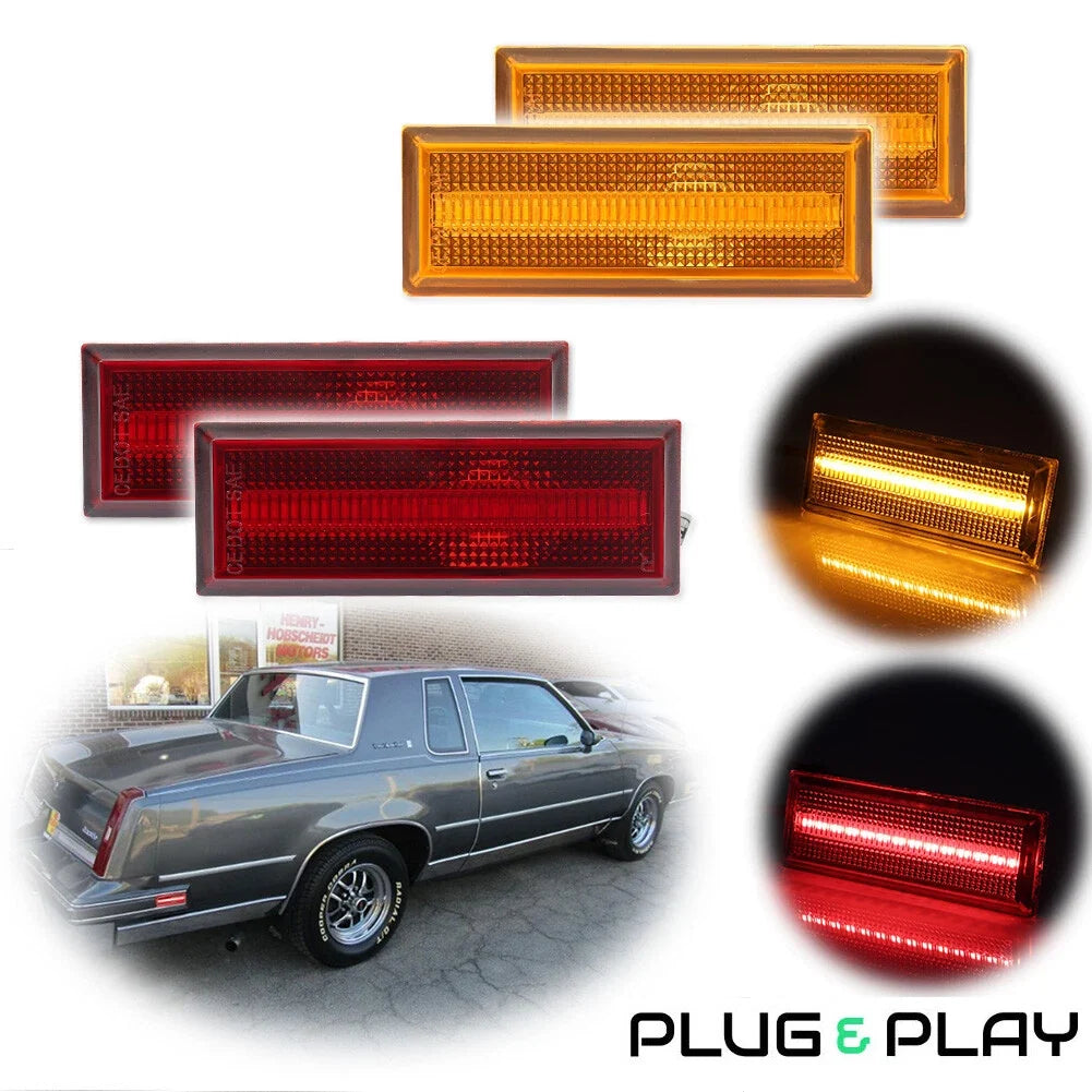 Full LED Side Marker Light Lamps for Oldsmobile Cutlass 442 (1981–1988)