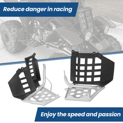 Silver Heel Guards Footrest for Yamaha Banshee 350 (1987–2006)