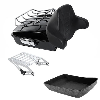 Quick Detach Chopped Backrest Rack for Harley Touring (2014-2026)