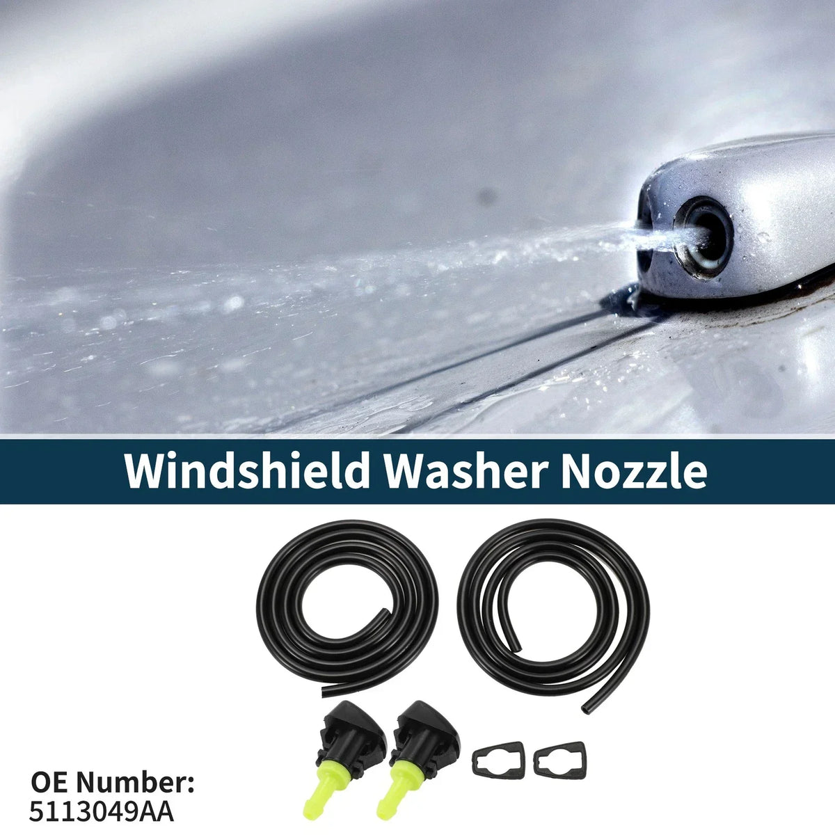 Windshield Washer Nozzle & Hose Assembly for Dodge Grand 2011-2023