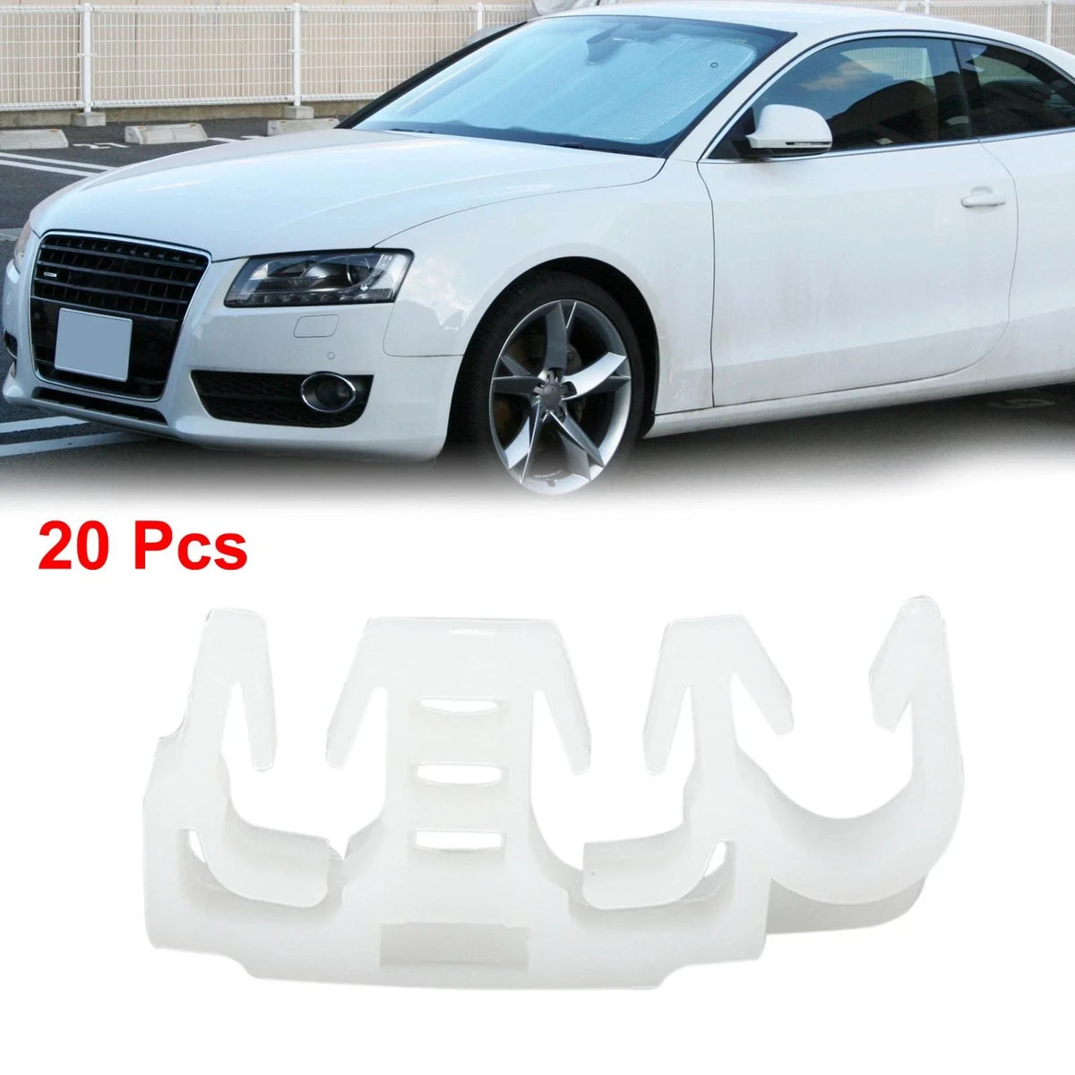 20pcs 39.3x16.8mm Plastic 3 Way Hose Clip for Volkswagen 
