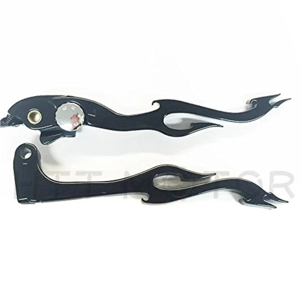 Black Brake Clutch Flame Hand Levers for Honda CBR 954RR (2000–2003)