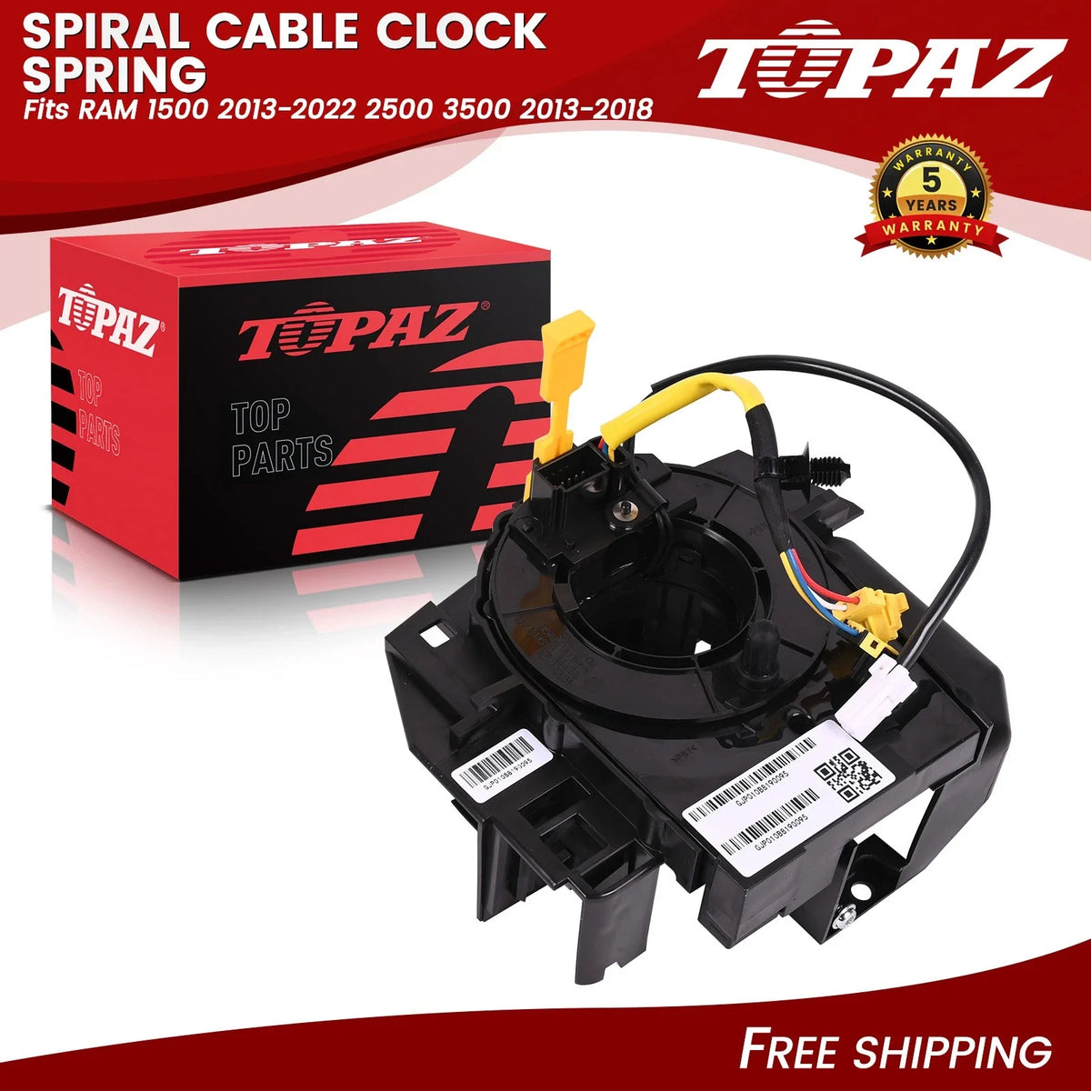 Spiral Cable Clock Spring for RAM 1500 2013–2022, 2500 3500 2013–2018