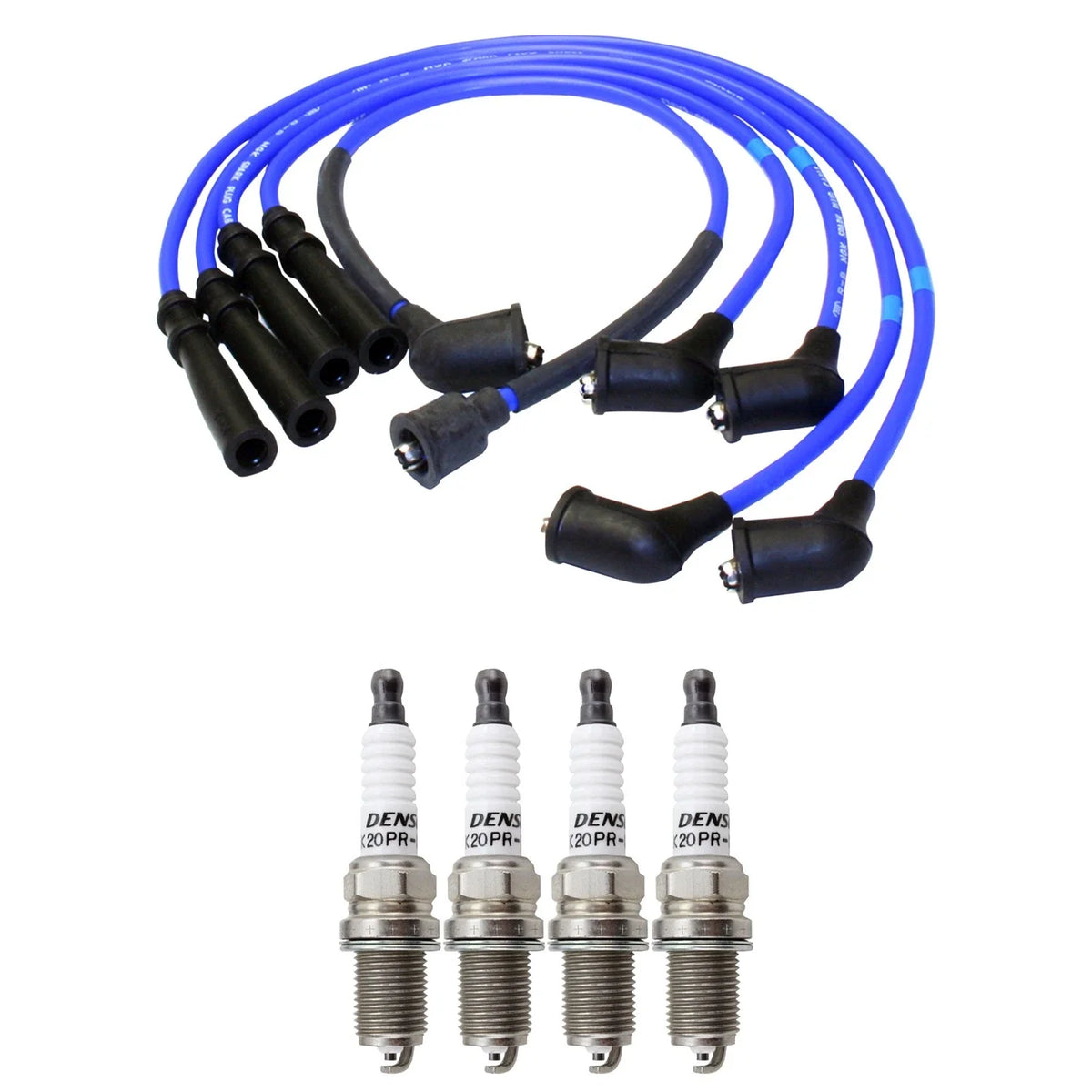 NGK Wire Set & Denso Spark Plugs Kit for Mazda MX-3 Base (1992–1995)