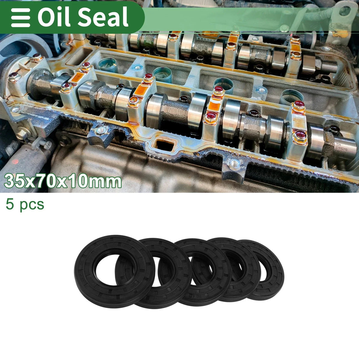 Oil Seal   - 35x70x10mm NBR Rubber High Pressure