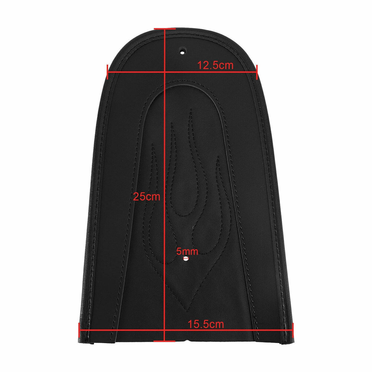 Fender Bib for Harley Sportster 883 1200 - Black PU Leather Flame Stitch