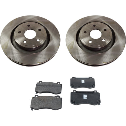 Brake Pad and Disc Set for Front Jeep Grand Cherokee 2006-2010 Semi-Metallic