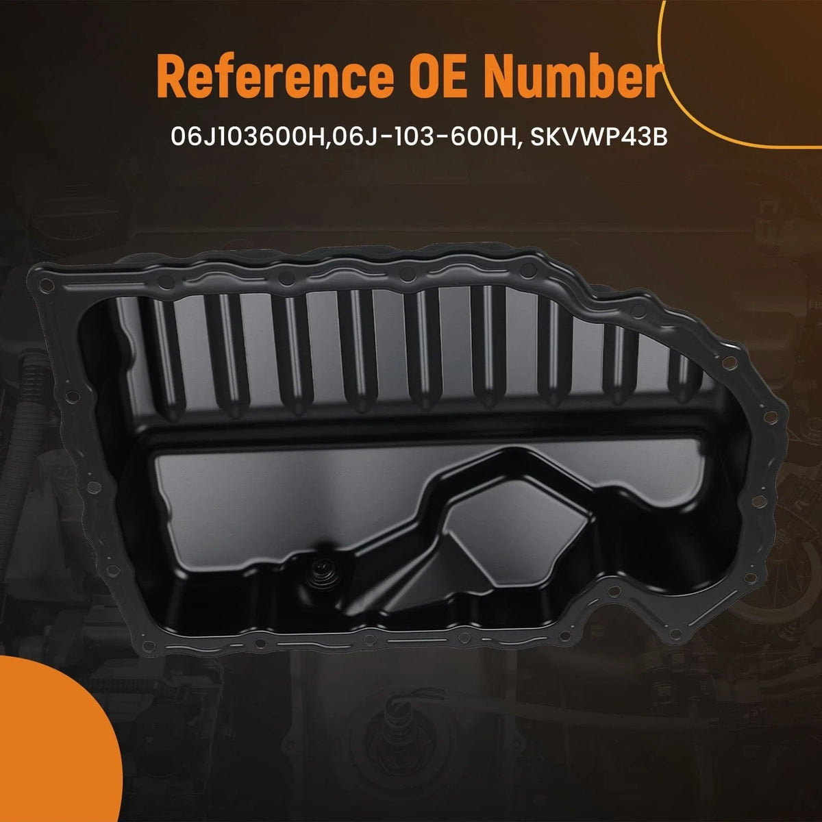 Steel Oil Pan for Volkswagen Eos, Passat L4 2.0L/V6 3.6L (2006-2016)