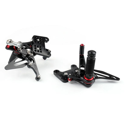 Rearset Black Finish for Triumph Speed Triple 1050 (2005-2010)