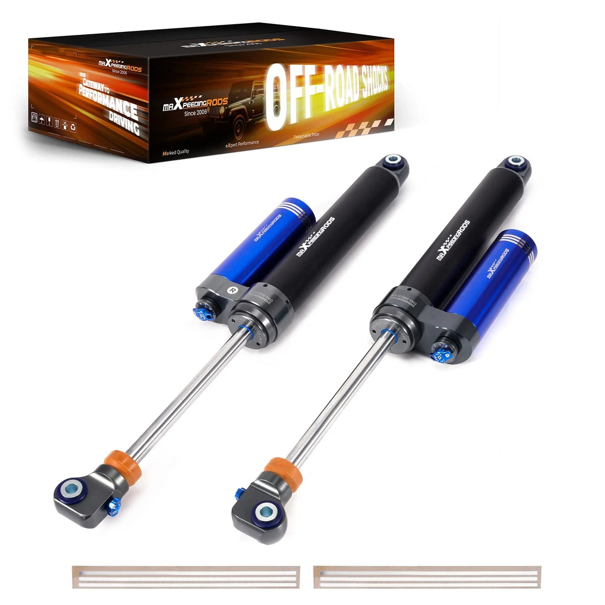 2X Rear Reservoir Shock 4-6" 10 Way Damper for Silverado Sierra 2500 3500 (1999–2019)