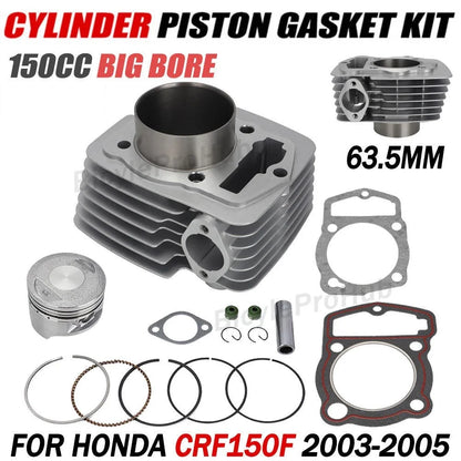 Big Bore Cylinder Piston Gasket Rebuild Kit for Honda CRF150F (2003–2005)