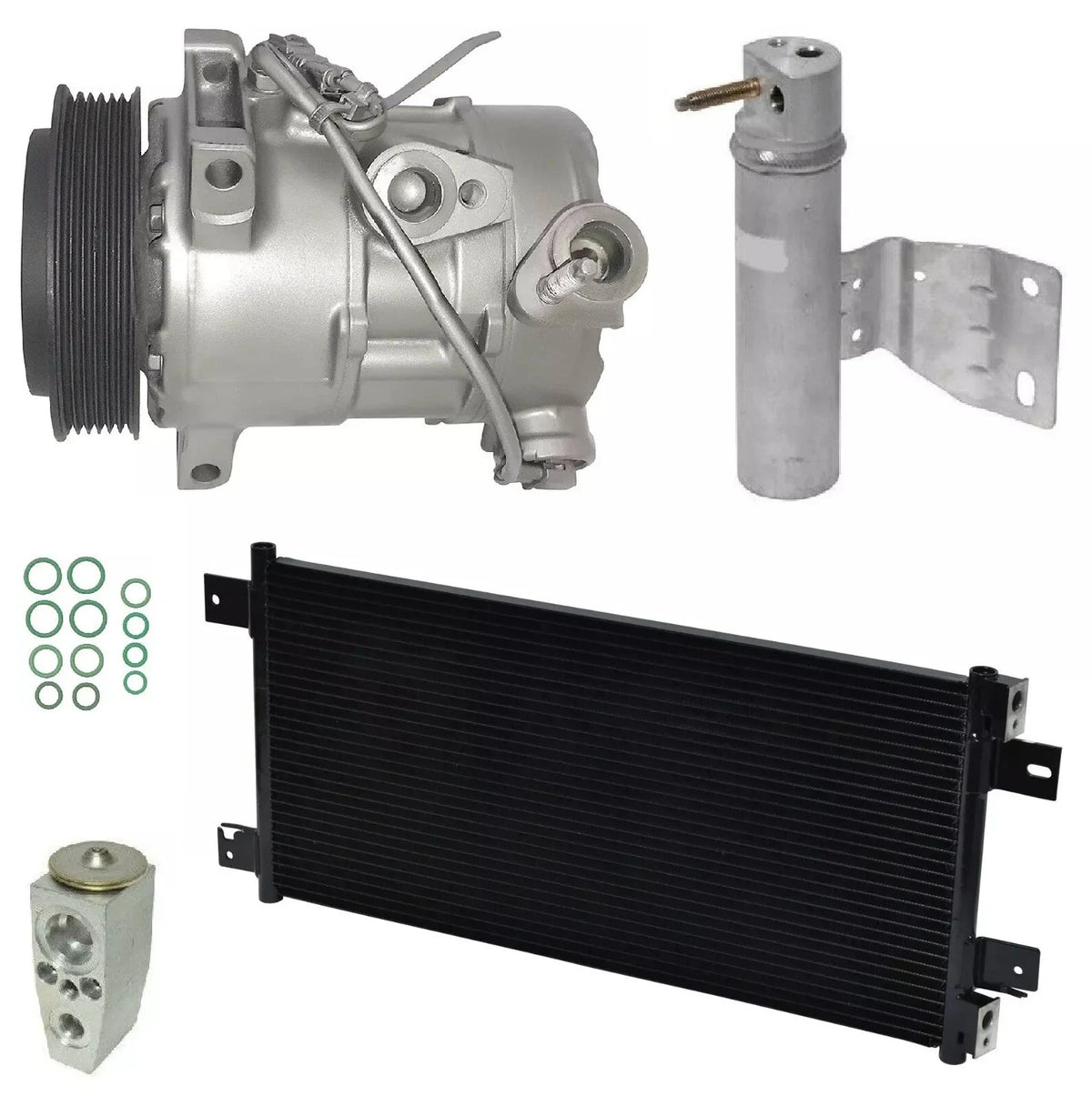 A C Compressor Kit With Condenser Replacement for Jeep Compass 2.0L (2017)