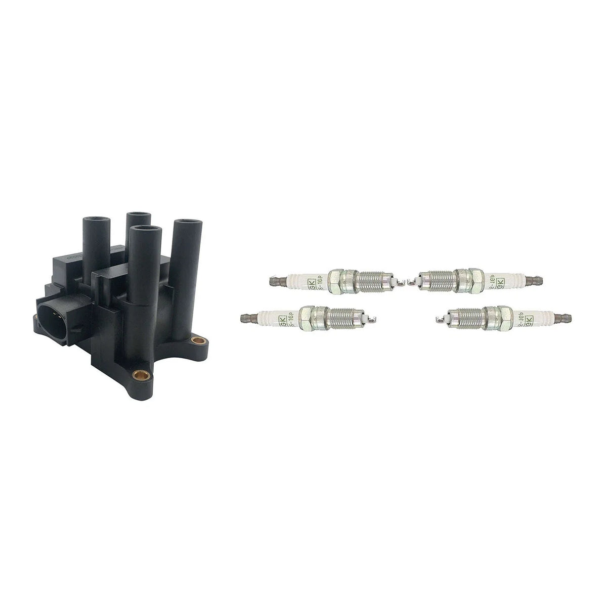 Set of 4 Hitachi Ignition Coils & NGK GPower Platinum Spark Plugs for Focus (2000–2011)