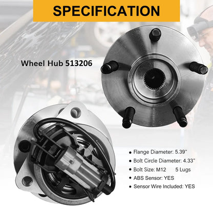 Front Drilled Slotted Brake Rotors & Ceramic Pads for Chevrolet HHR (2006–2011)