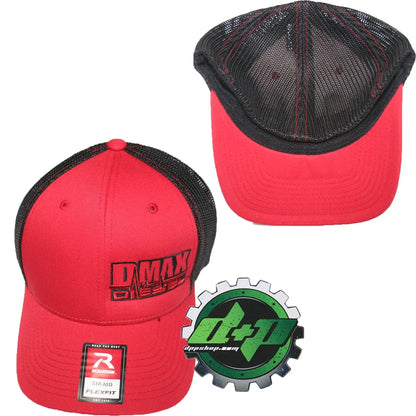Duramax Diesel Truck Hat Flexfit Red Black Mesh Back S/M