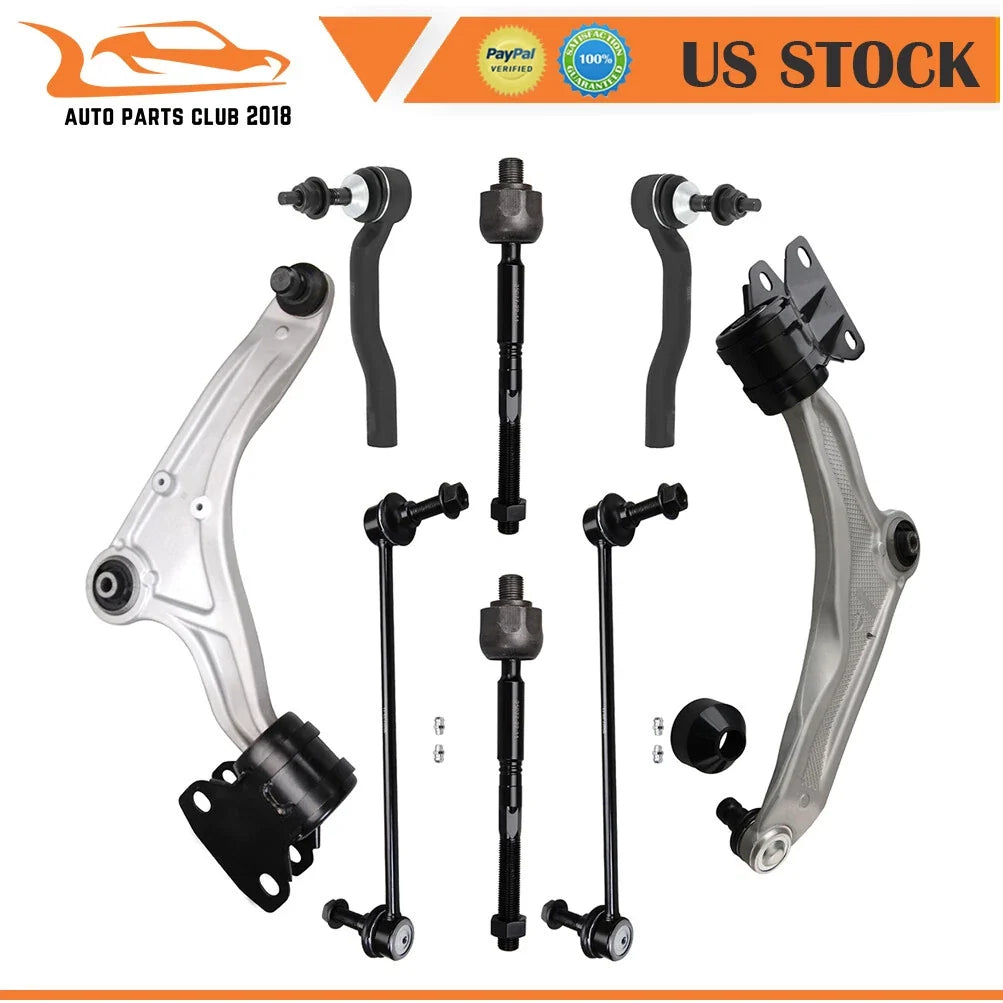 Set of 8 Front Lower Control Arms with Ball Joints for Ford Fusion (2013–2017)