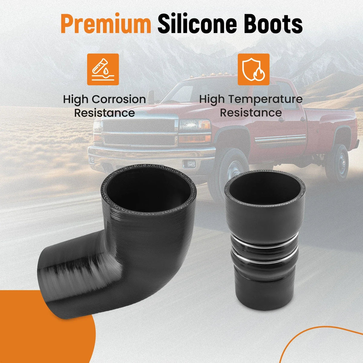Hot Side Intercooler Pipe Hose for Chevy GMC Duramax 6.6L (LLY LBZ LMM)