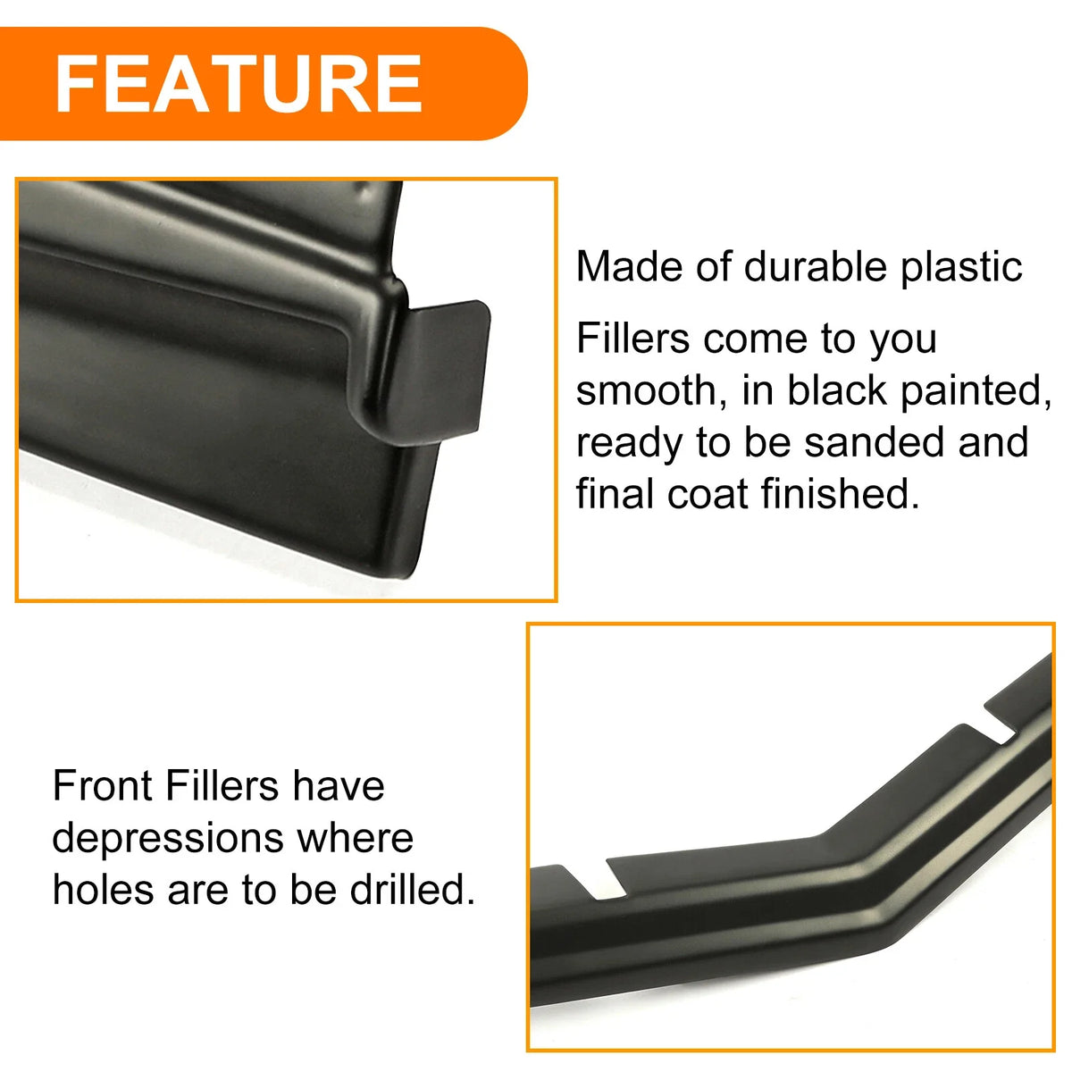 Bumper Fillers Set of 2 Front RH LH for Buick Riviera (1979–1985)