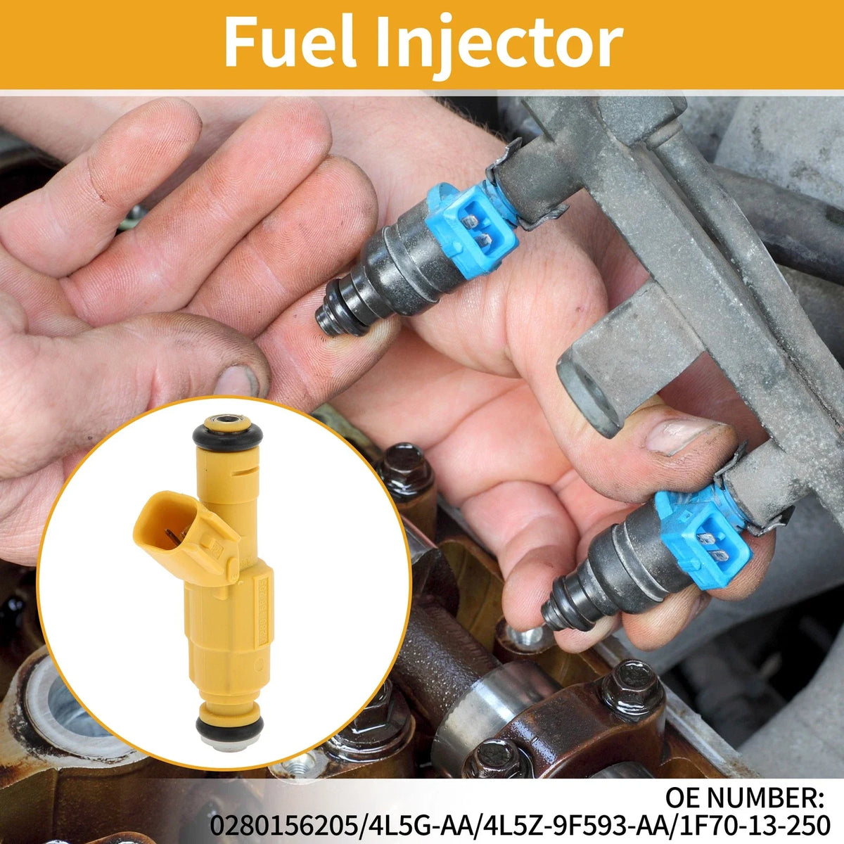 1 Pc Fuel Injector No.0280156205 for Mazda B2300 (2003–2006)