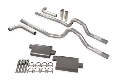 Exhaust Kit 2.5" Dual Chamber Side Exit RC Tips for Ford F-Series (1962-1966)
