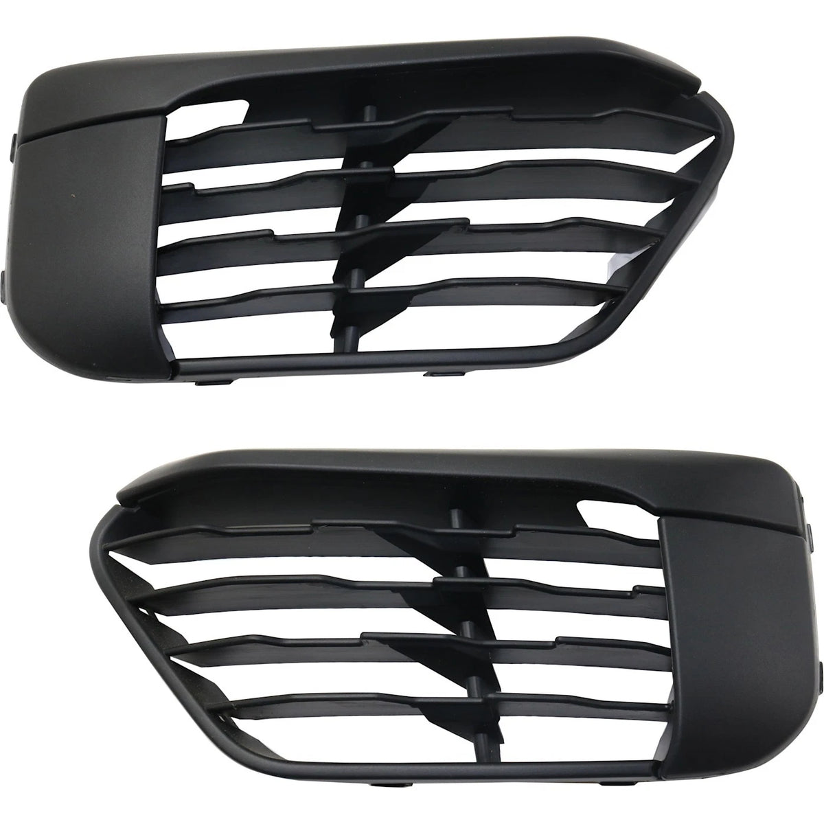 Bumper Grilles for BMW X1 (2016–2018) Front Driver Passenger Side Textured Black