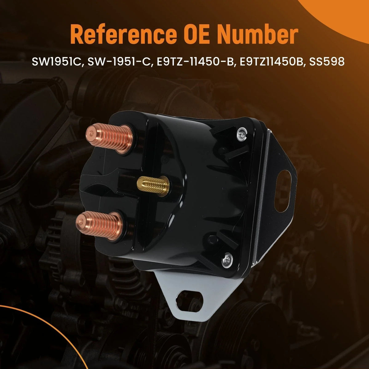 Starter Solenoid Relay for Ford Bronco E-150 E-250 E-350 (1985–1996) E9TZ-11450-B