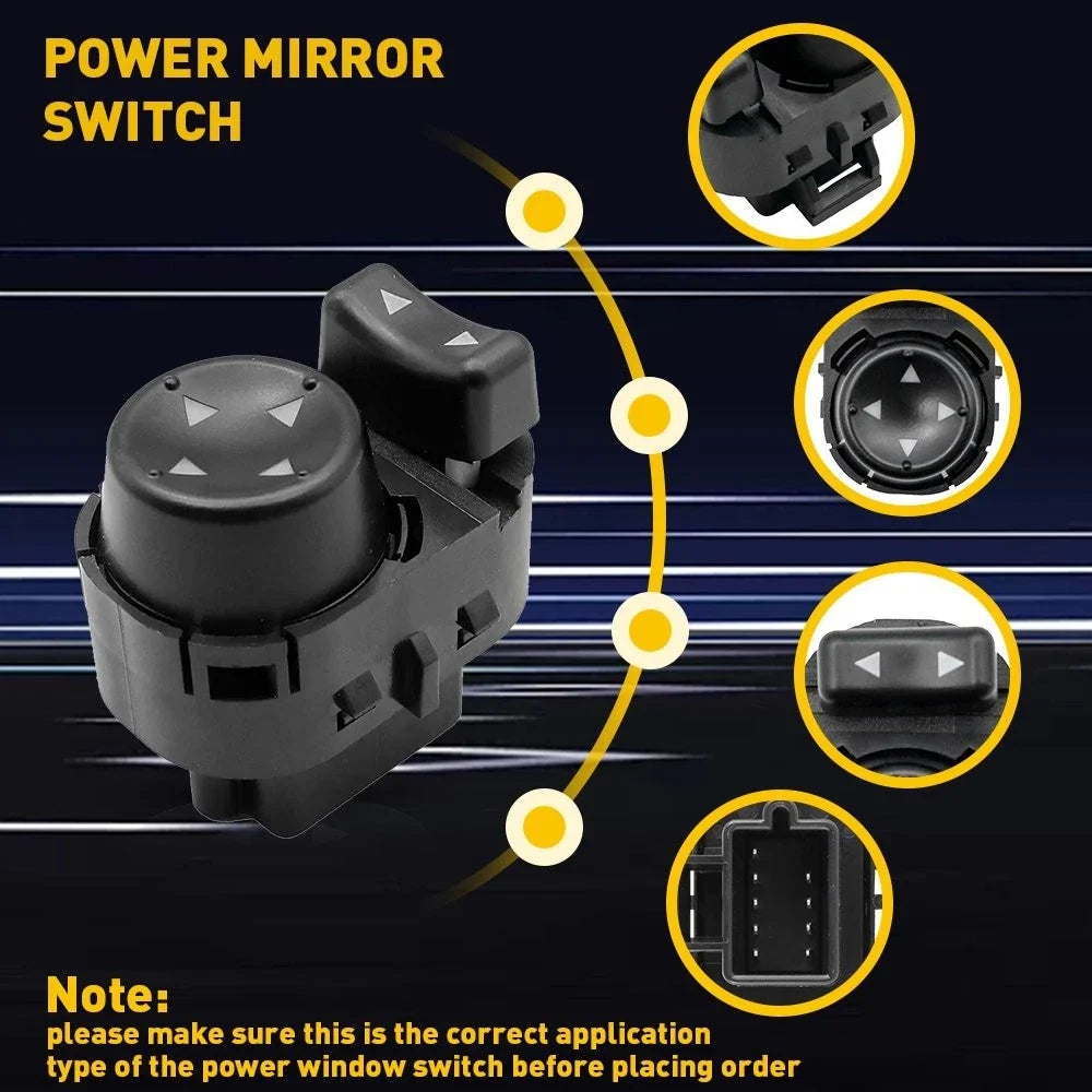 LH Mirror Control Switch for Chevy Impala HHR (2000-2015)