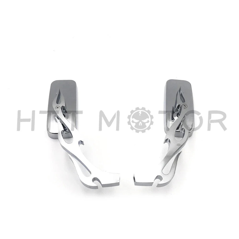 FlameStem Chrome Mirrors for Harley Iron Horse (Custom Application)