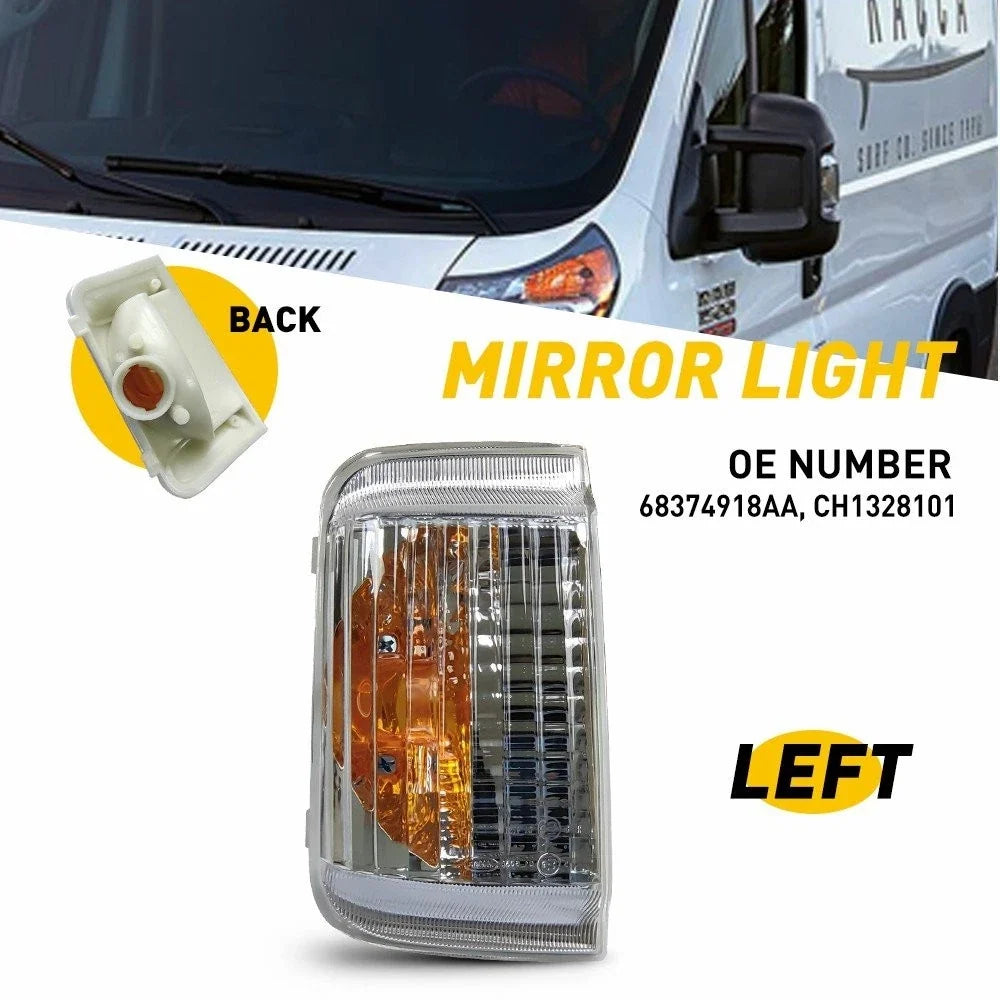 Left Mirror Turn Signal Indicator Light Housing for Ram ProMaster (2014–2023)